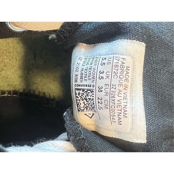 Converse splatter paint chuck taylors run star hike hi top canvas sneaker 5.5 - Picture 8 of 10